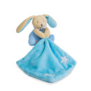 Peluche Lapin Bleu Luminescente avec Doudou