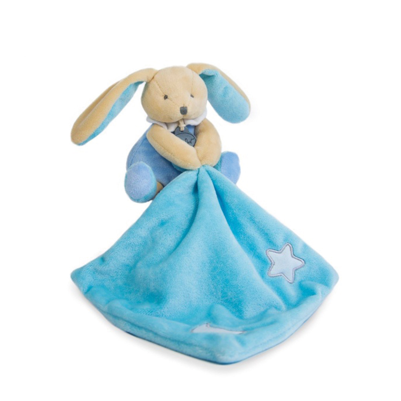 Peluche Lapin Bleu Luminescente avec Doudou