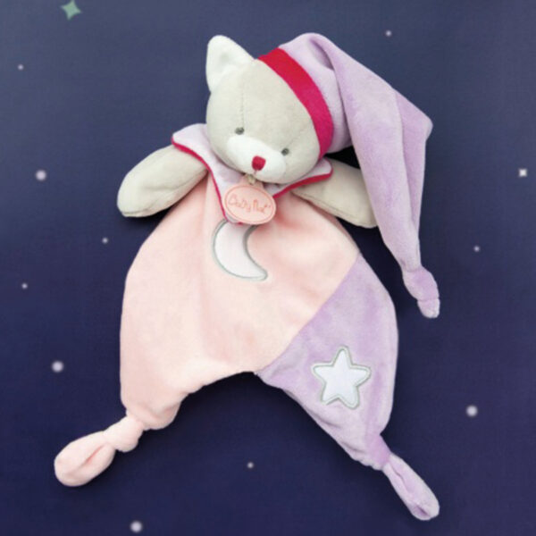 Doudou chat Lumineux Rose