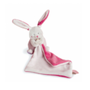 Lapin rose avec doudou