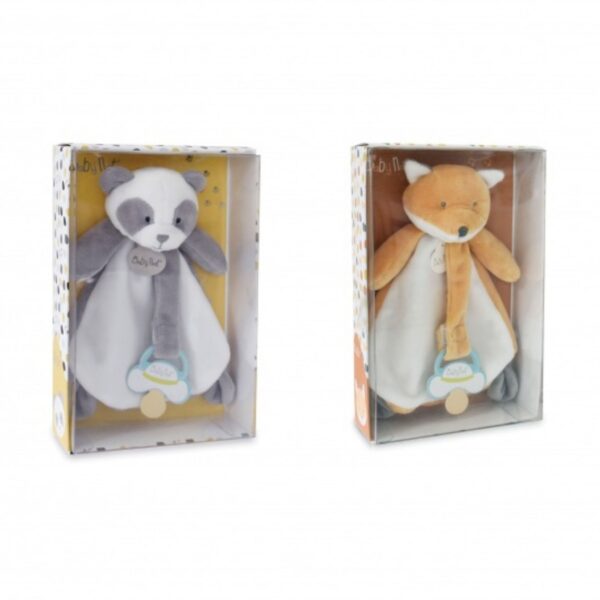 Coffret doudou attache-tétine renard