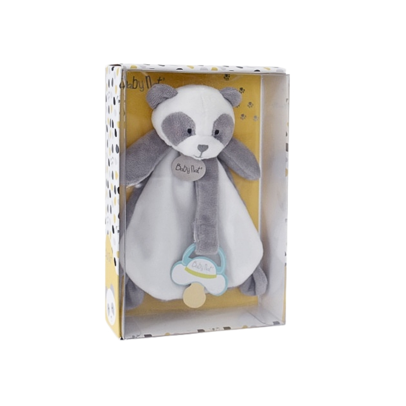 Coffret doudou attache-tétine panda