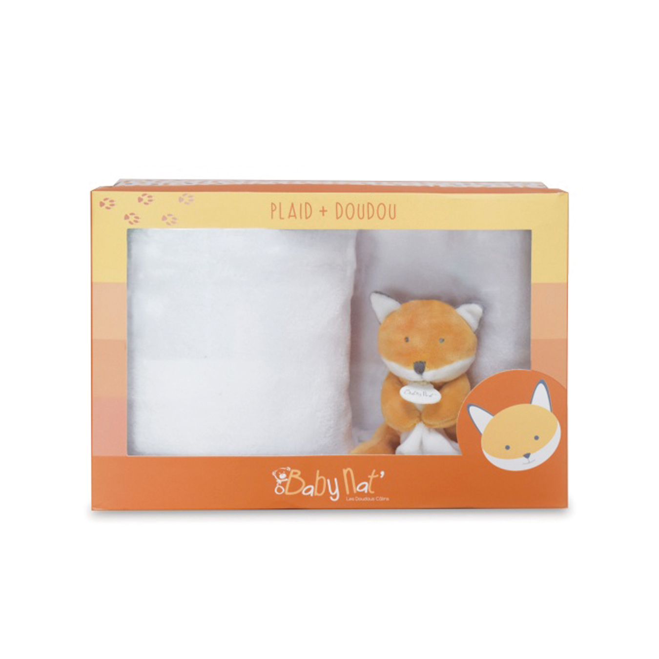 Coffret plaid renard avec doudou