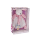 Coffret doudou attache-sucette lapin rose