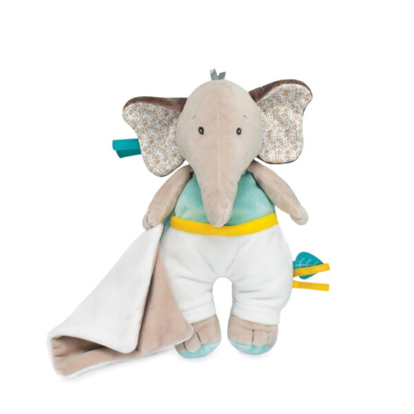 Pantin avec doudou Cacahuète éléphant