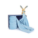 Coffret Plaid Bleu et Pantin Lapin