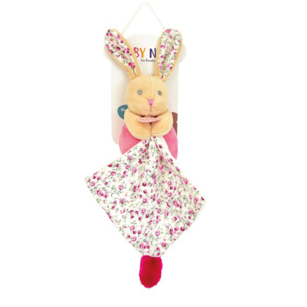 Pantin pm avec Doudou Lapin Poupi rose