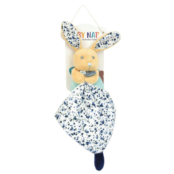 Pantin pm avec Doudou Lapin Poupi marine