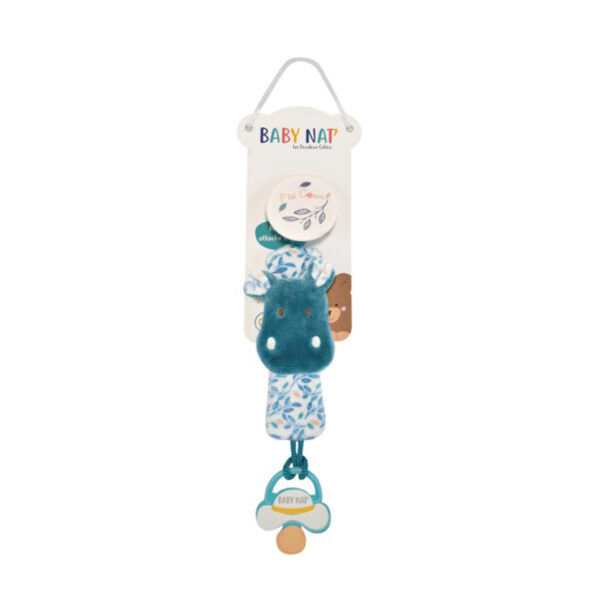 Attache Sucette Bazile, bébé , naissance, bleu