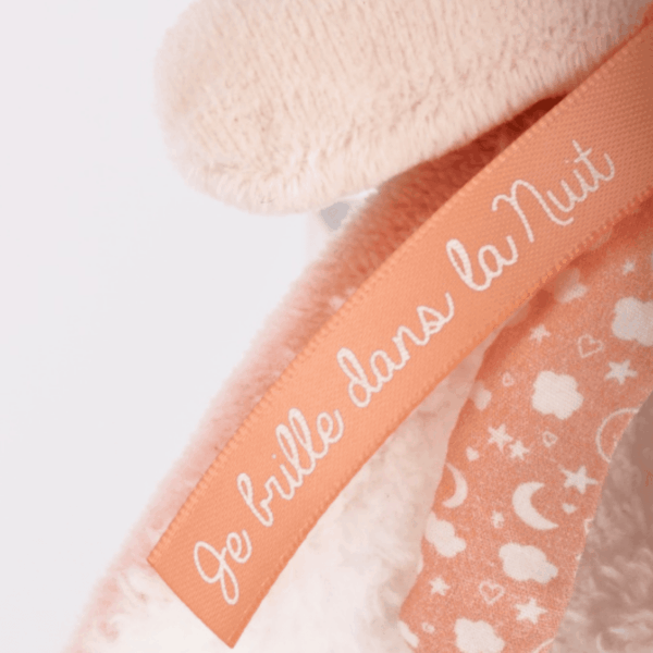Doudou Lapin "Je brille dans la nuit "