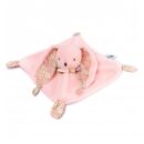 Doudou plat lapin Gabin - rose