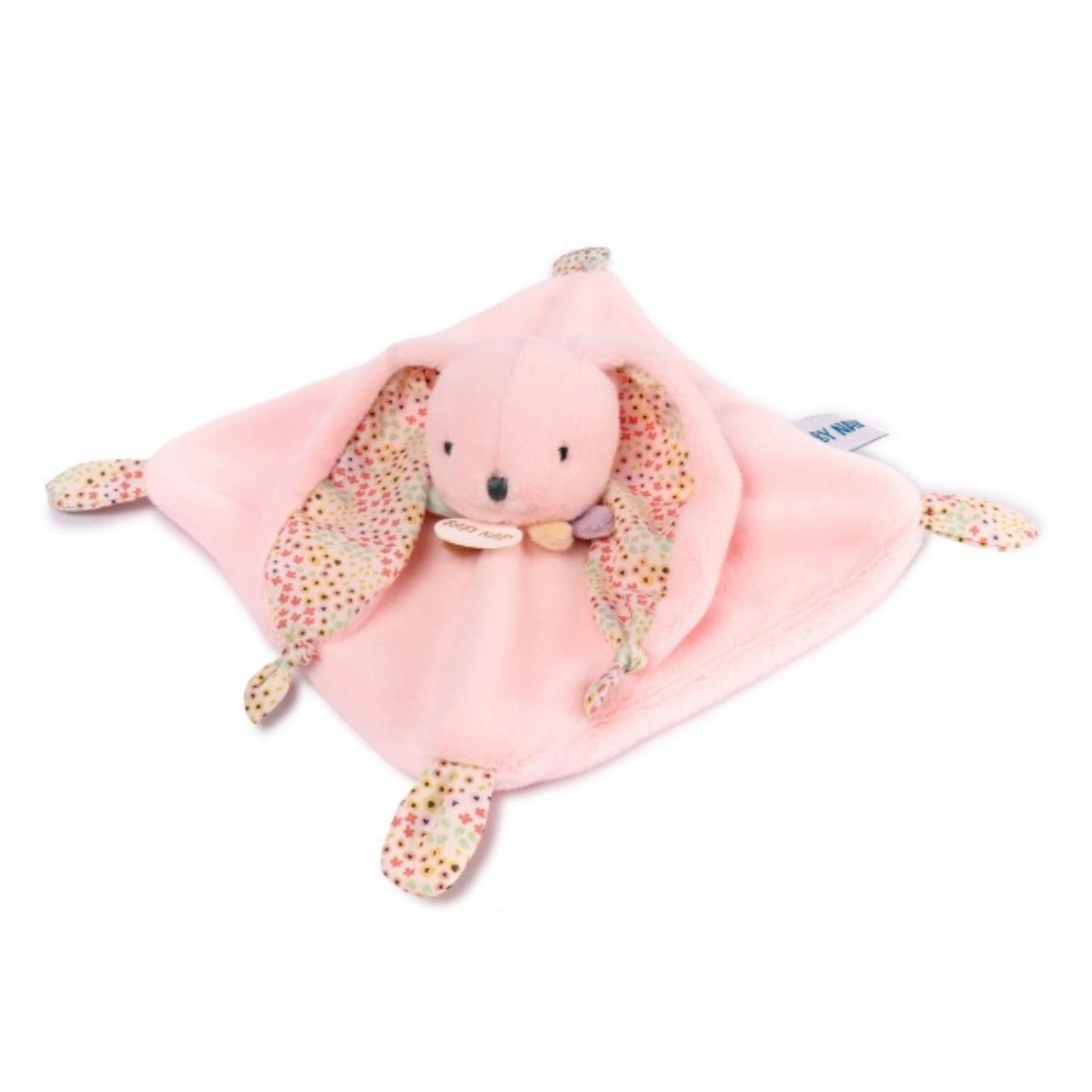 Doudou plat lapin Gabin - rose