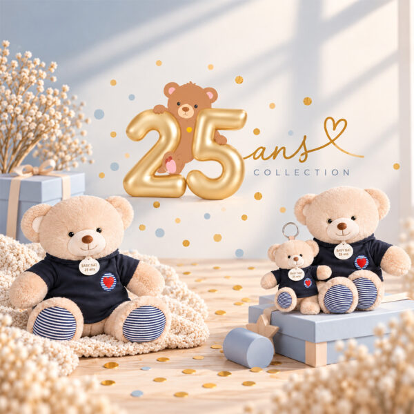 Ours en peluche BabyNat pour les 25 ans de la marque